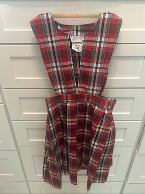 School Uniform dress Red Plaid Girls Jumper Dress